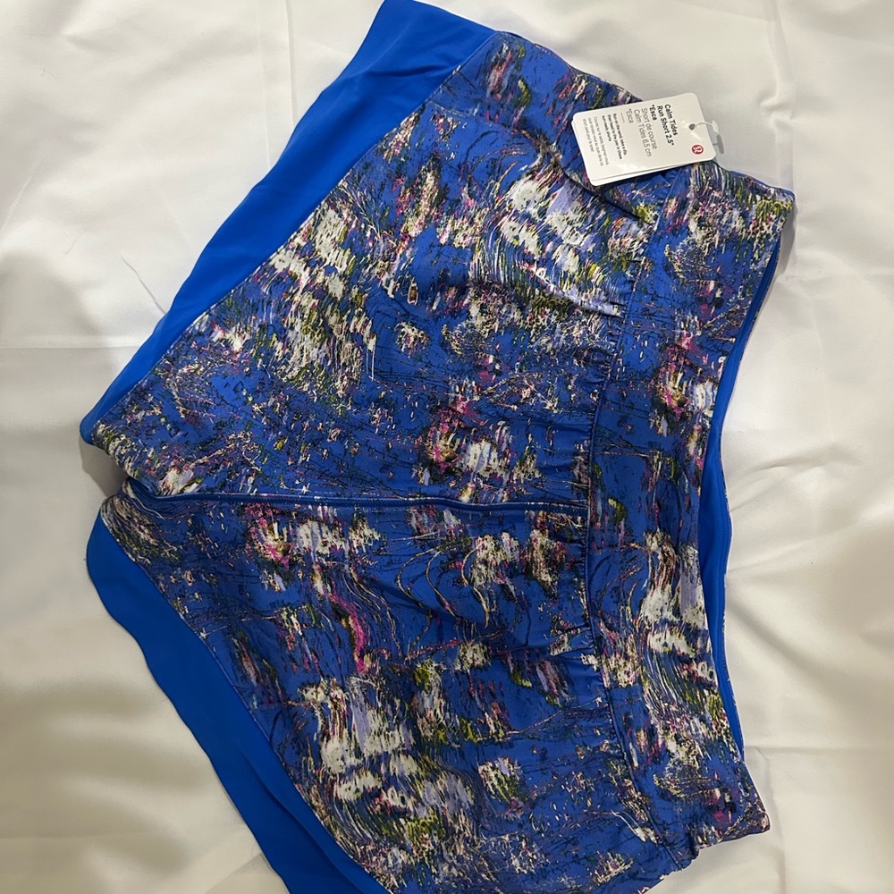 lululemon athletica Blue Patterned Athletic Shorts